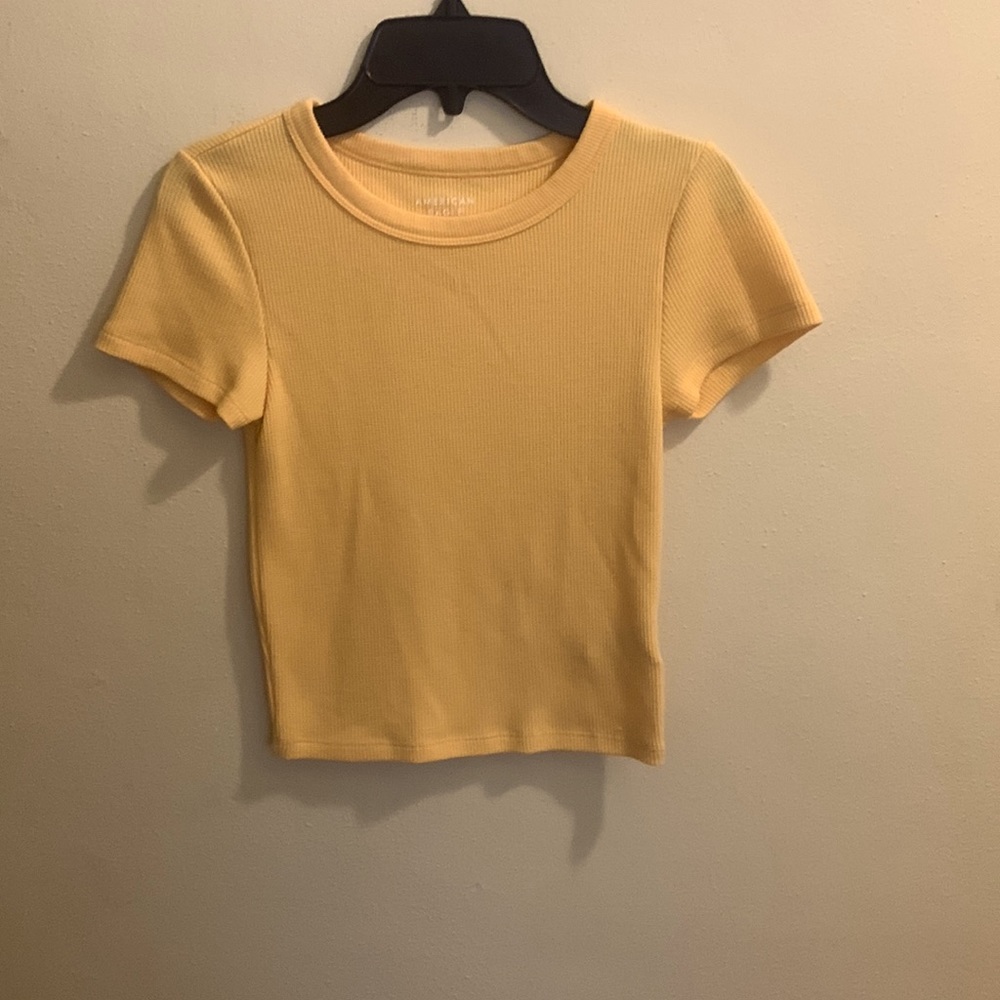 Yellow American Eagle Cropped/Baby Tee